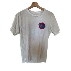 Pink + Dolphin White Short Sleeve Tshirt Men's Size Small Graphic Tee Mens Shirt